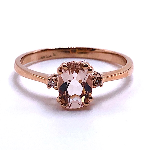 Ladies Morganite & Diamond Ring