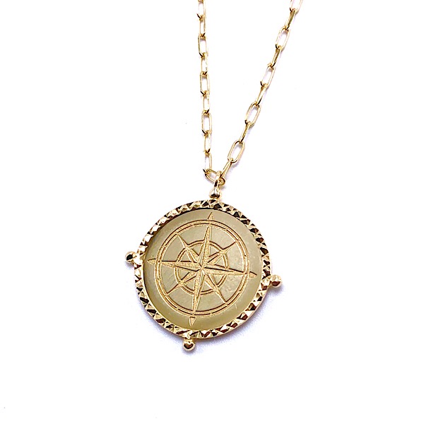 Gold North Star Pendant