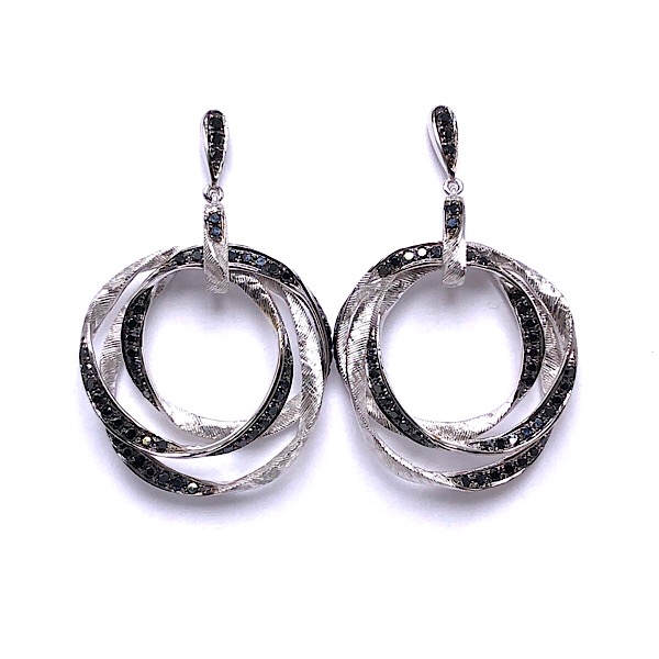 Triple Hoop Diamond Earrings