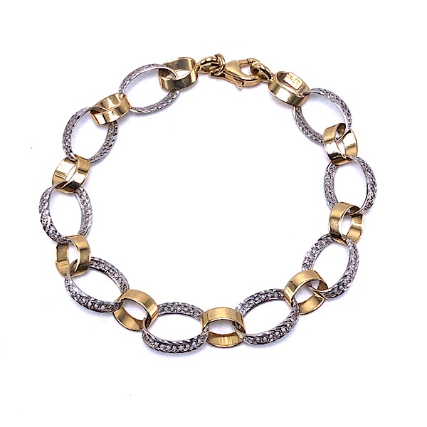 Ladies Oval Link Gold Bracelet