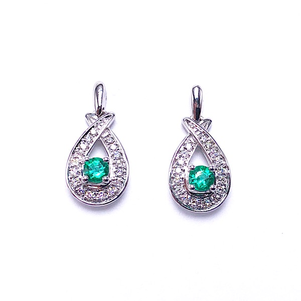 Emerald & Diamond Earrings