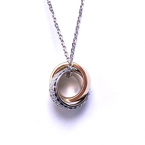 Double Ring Diamond Pendant