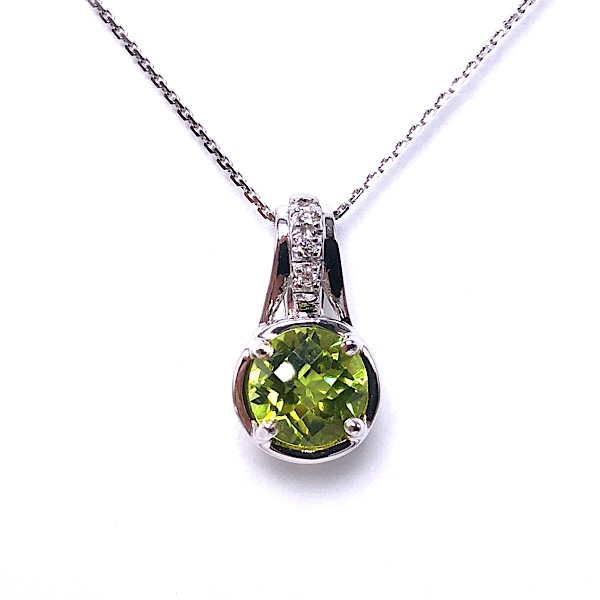 Peridot & Diamond Pendant