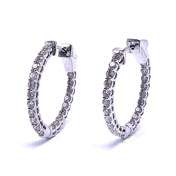 Diamond Hoop Earrings