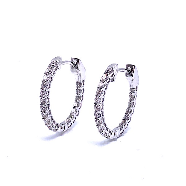 Diamond Hoop Earrings