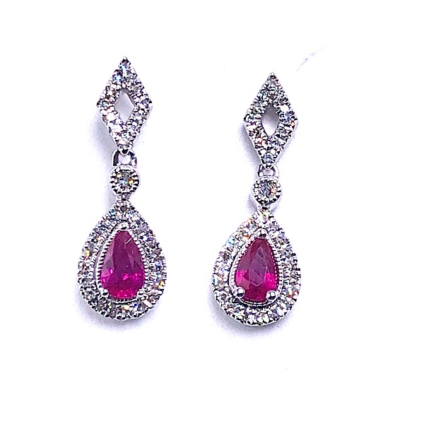 Ruby & Diamond Earrings