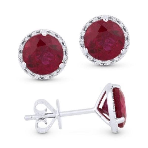 Corundum & Diamond Earrings