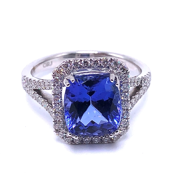 Ladies Tanzanite & Diamond Ring