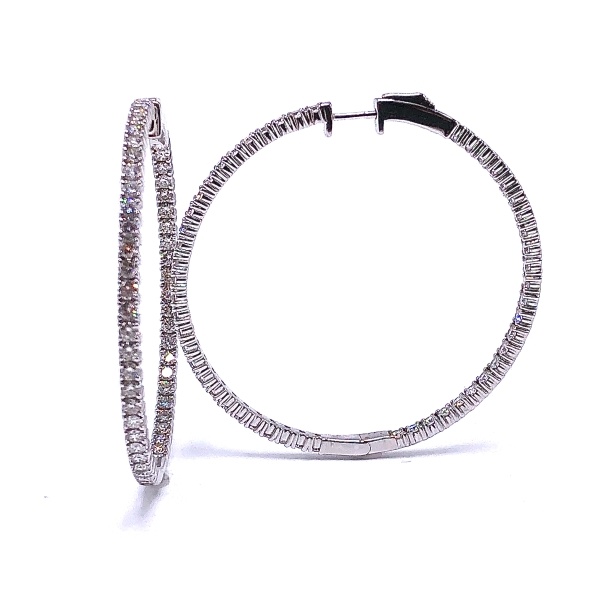 Diamond Hoop Earrings