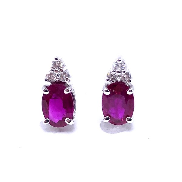 Ruby & Diamond Earrings