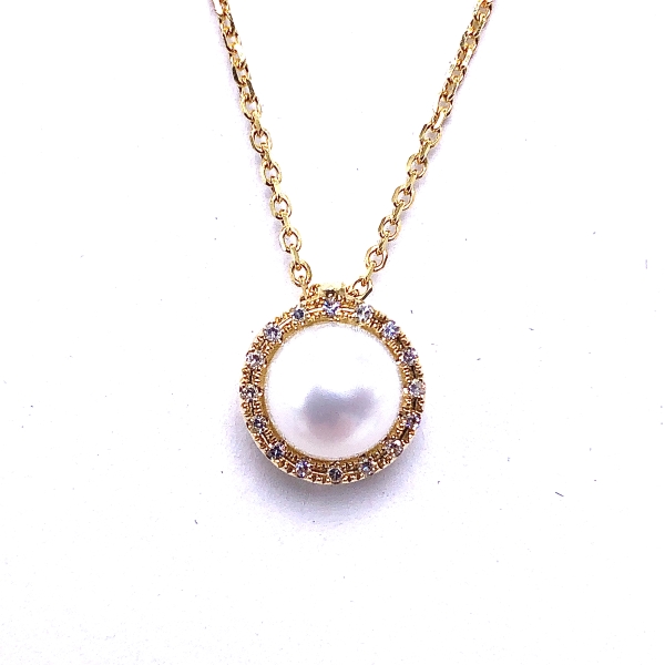 Pearl & Diamond Pendant