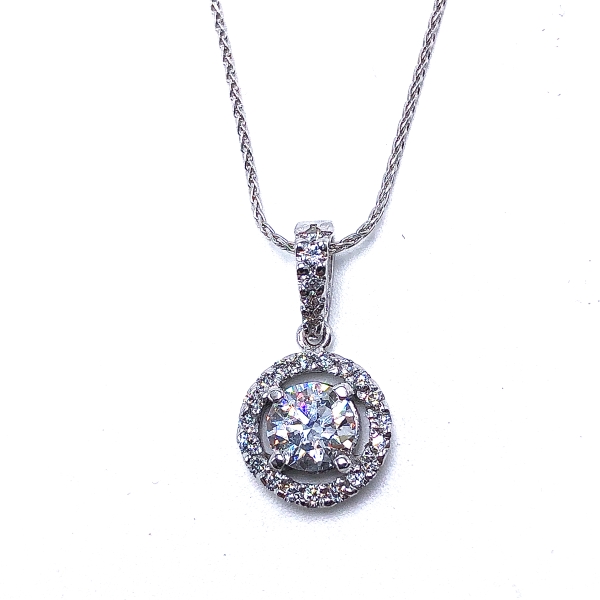 Halo Diamond Pendant