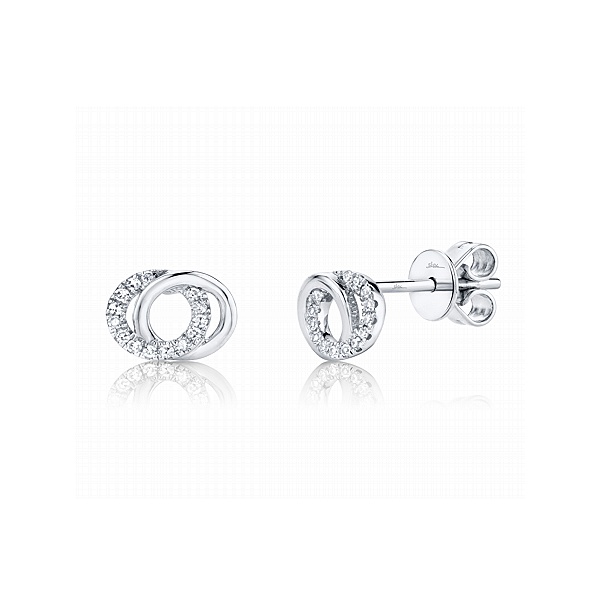 SHY Creation Double Circle Diamond Stud Earrings