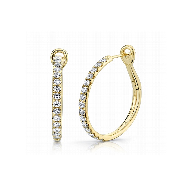 SHY Creation Diamond Hoop Earrings