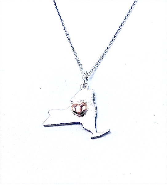 NY STRONG Pendant with Heart