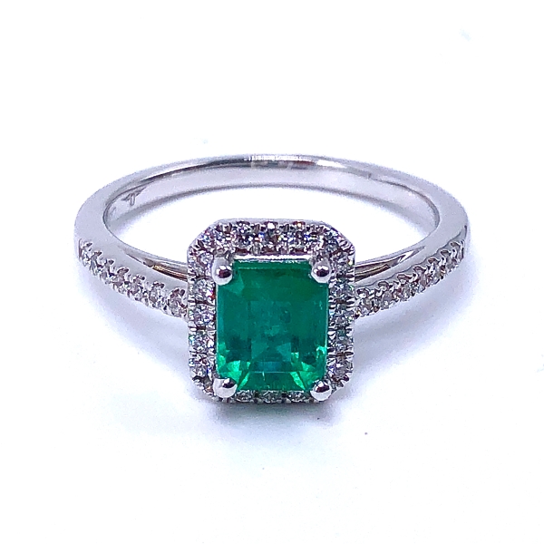 Ladies Emerald & Diamond Ring