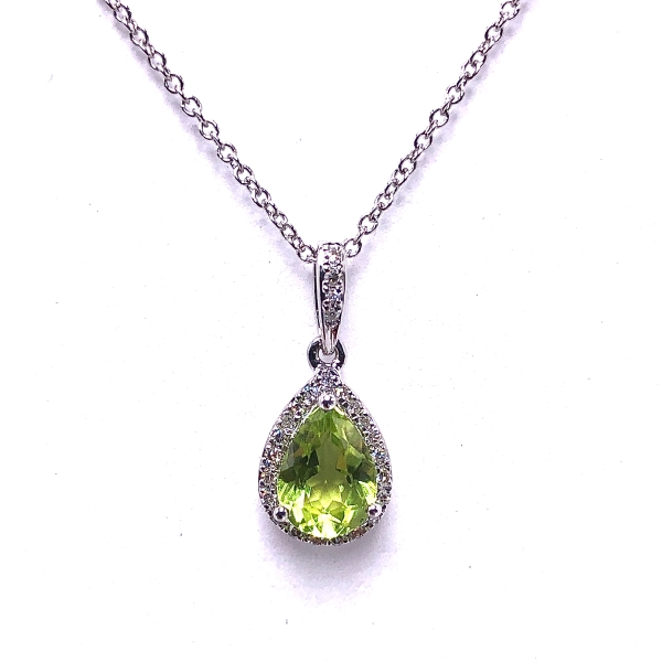 Peridot & Diamond Pendant