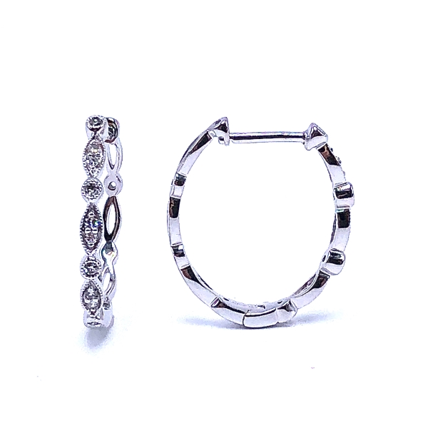 Diamond Hoop Earrings