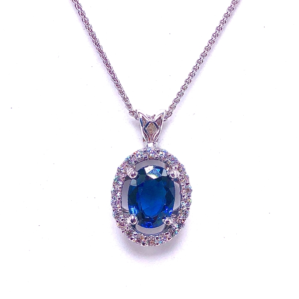 Sapphire & Diamond Pendant