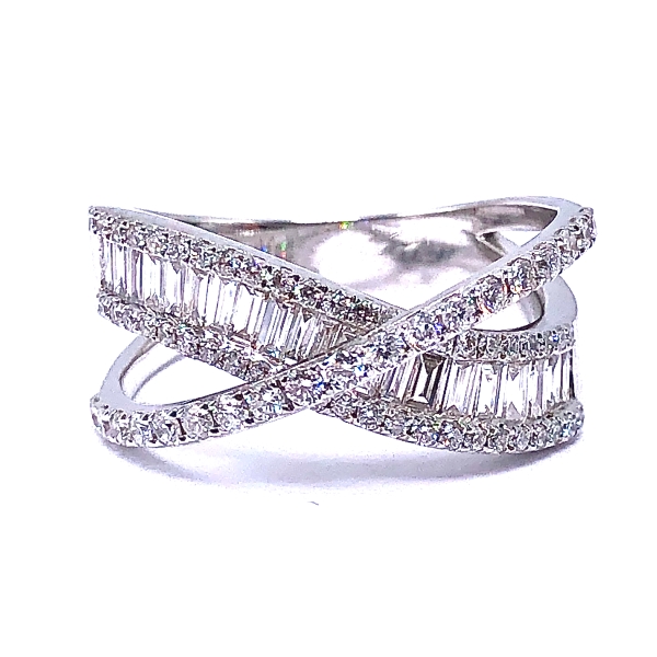 Diamond Criss Cross Ring