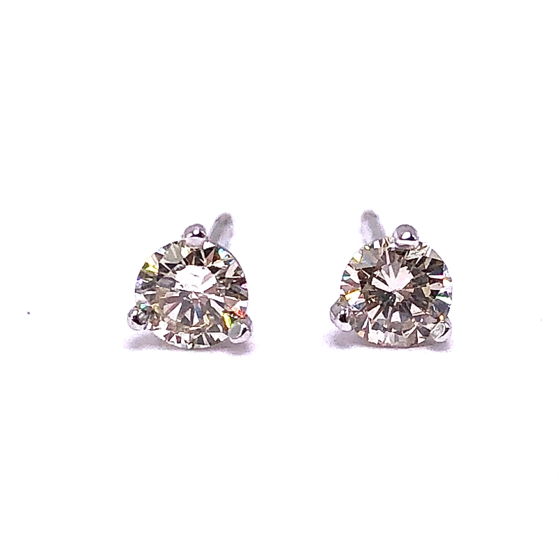 Diamond Solitaire Earrings