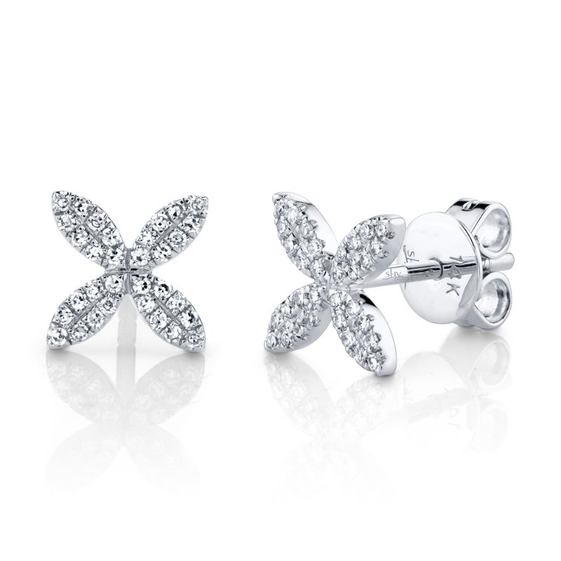 SHY Creation Diamond Flower Earrings