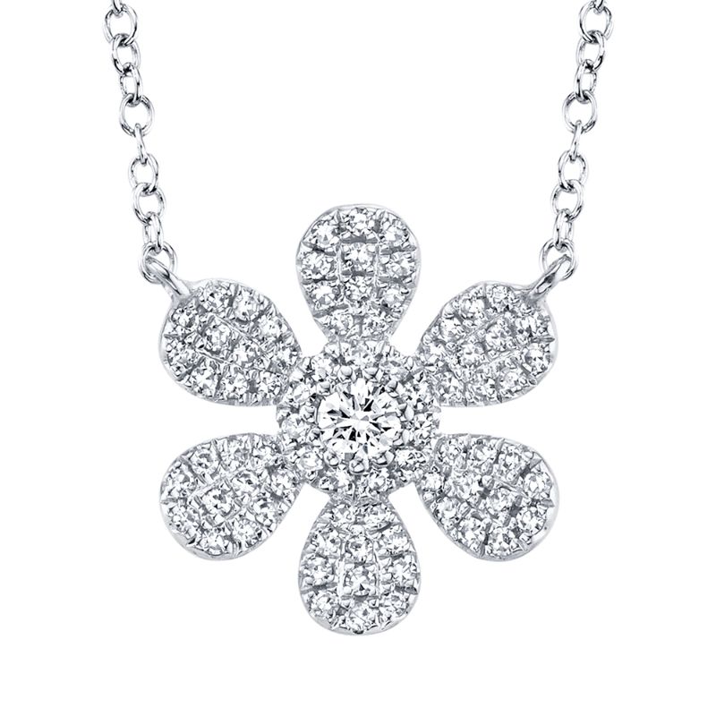SHY Creation Diamond Flower Necklace