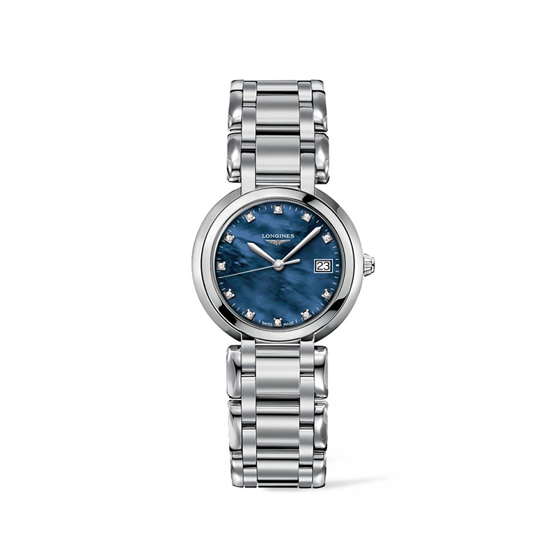 Longines PrimaLuna 30mm Stainless Steel Quartz Blue Dial Watch