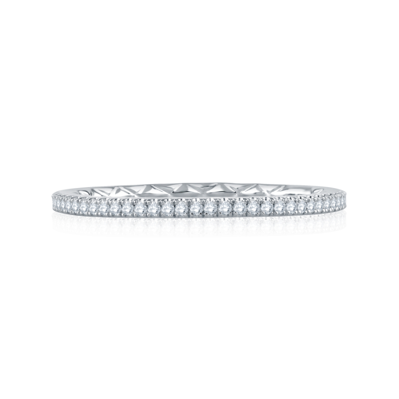 A.JAFFE Delicate Quilted Diamond Eternity Ring