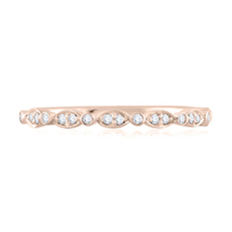 A.JAFFE Round & Marquise Diamond Stackable Ring