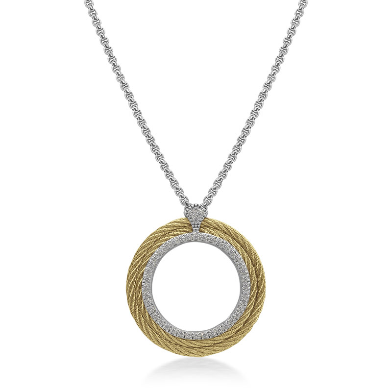 Alor Cable Circle Pendant Necklace