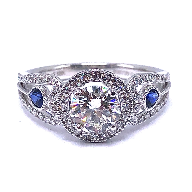 Simon G. Round Diamond Engagement Ring