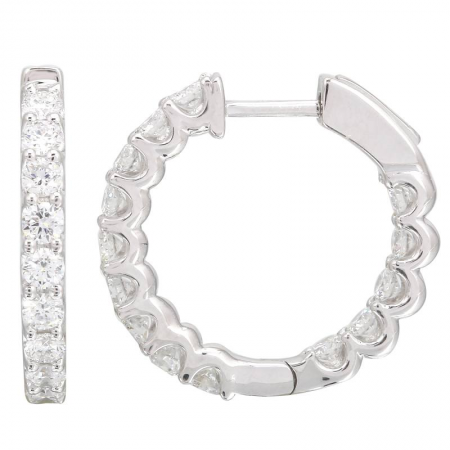 Diamond In & Out Hoop Earrings