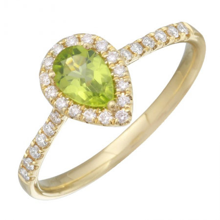 Peridot & Diamond Ring