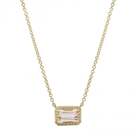 Morganite & Diamond Necklace