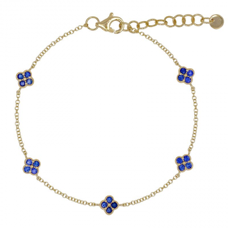 Sapphire Clover Bracelet