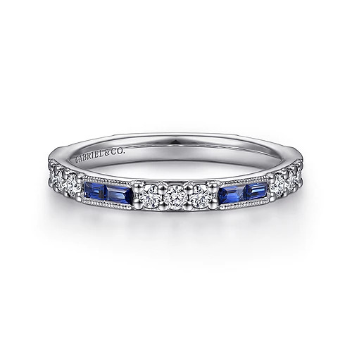 Diamond and Sapphire Stackable Ring