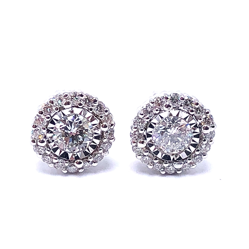 Miracle Mark Diamond Halo Earrings