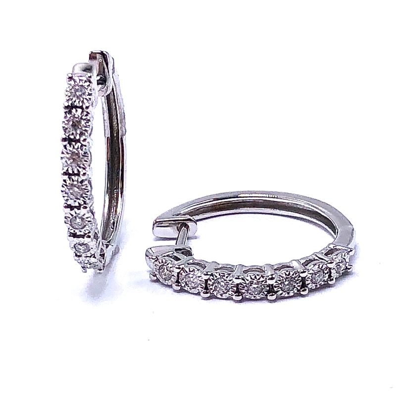 Miracle Mark Diamond Hoop Earrings