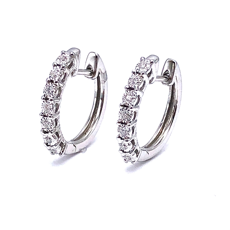 Diamond Hoop Earrings