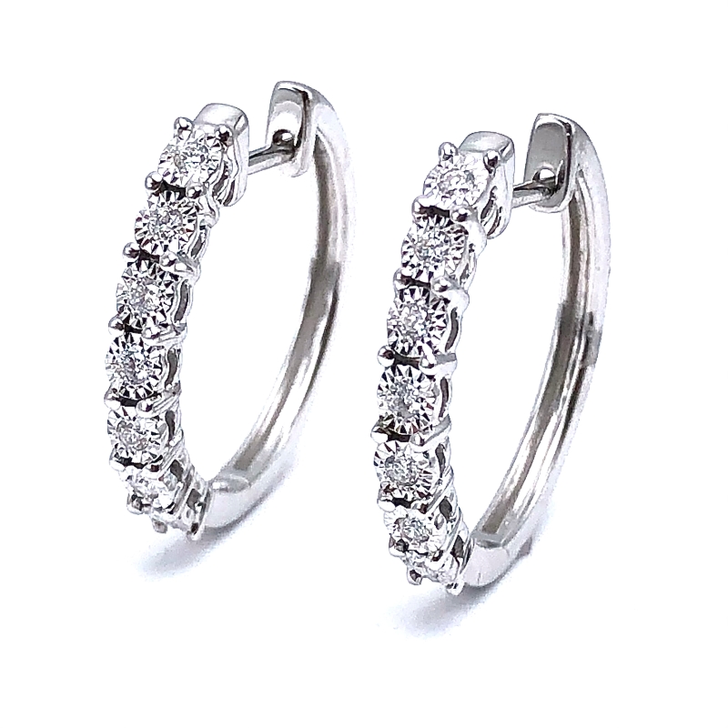 Diamond Hoop Earrings