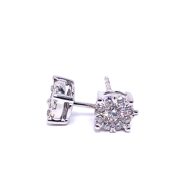 Lovebright Diamond Cluster Stud Earrings