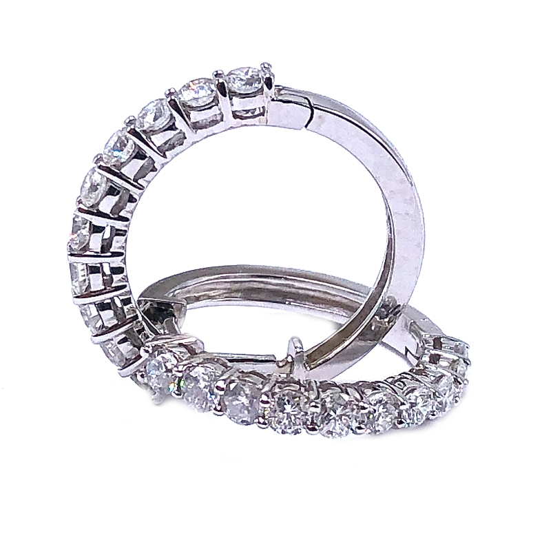 Diamond Hoop Earrings