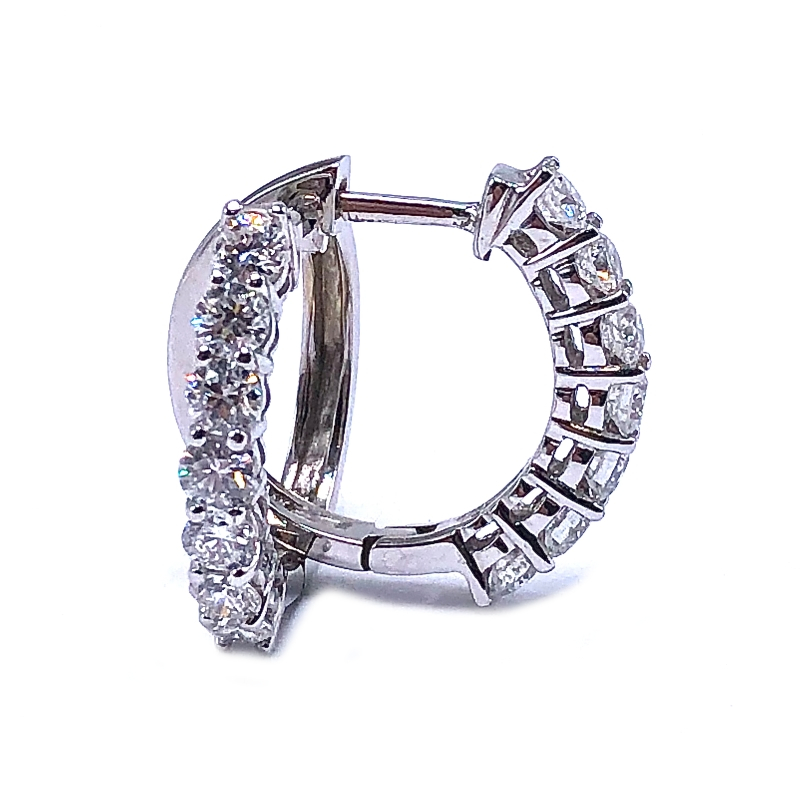 Diamond Hoop Earrings