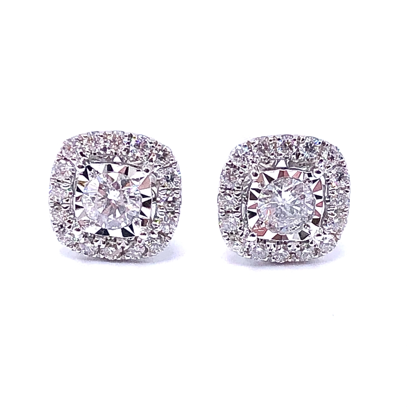 Miracle Mark Diamond Halo Earrings