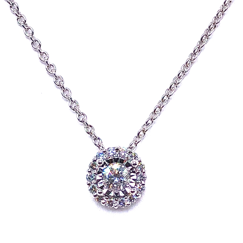 Miracle Mark Diamond Halo Necklace