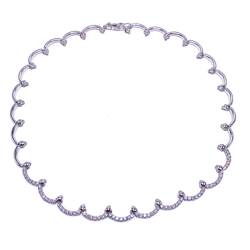 Scalloped Diamond Necklace