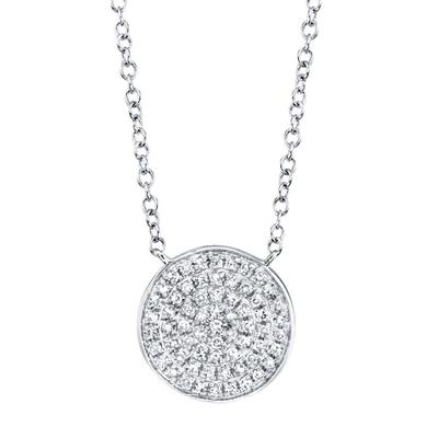 SHY Creation Disc Diamond Pave Pendant