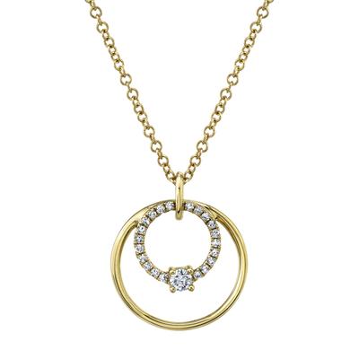 SHY Creation Diamond Circle Necklace