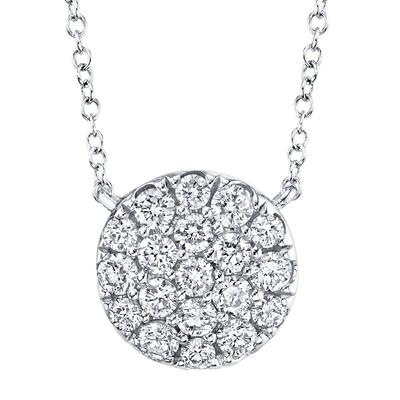 SHY Creation Diamond Pave Circle Pendant